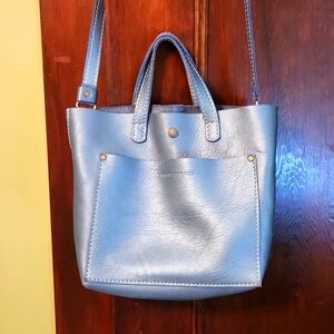 Portland Leather Goods Blue Steel Mini Crossbody Unicorn 🦄